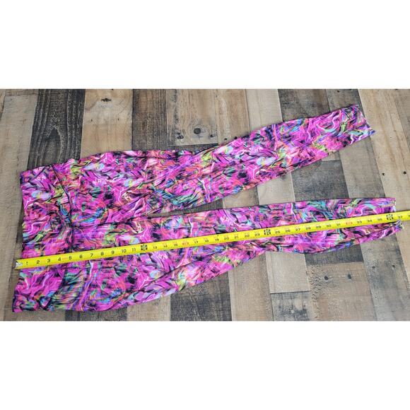 Lululemon Fast Free High Rise Tight 25" *Nulux Hyper Flow‎ Pink Multi Size 10 HR - Picture 7 of 9